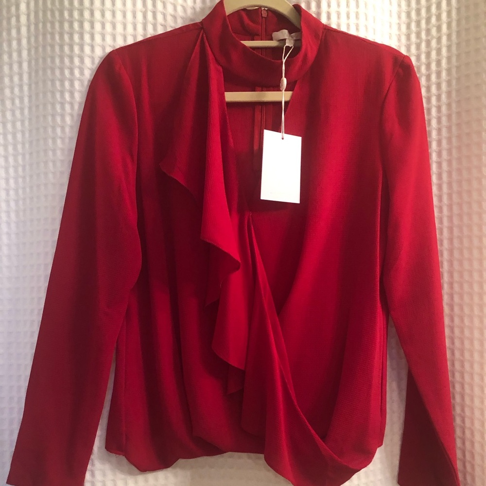 Beautiful Red Blouse Never Worn with Tags!